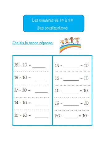 Les nombres de 10 à 20