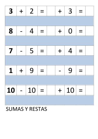 Sumas y Restas