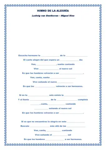 Canción: Himno de la alegría