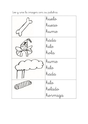 Lectoescritura letra h