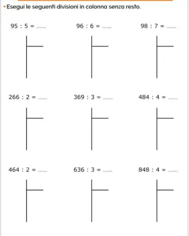 Divisioni in colonna