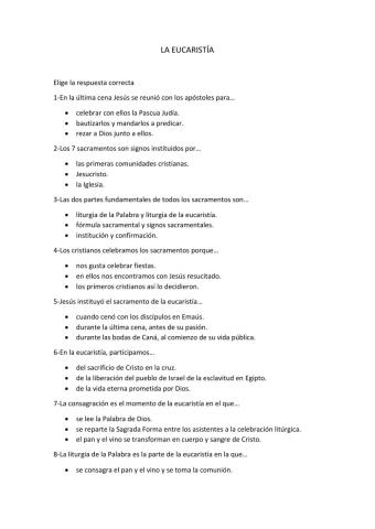La Eucaristía