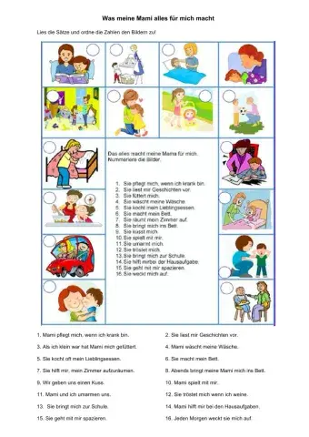 Was Mama alles für mich macht