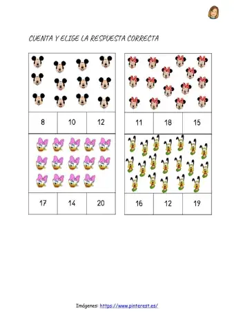 Numeros 1 al 19: CONTAR