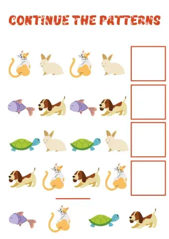 PETS. Continue the patterns