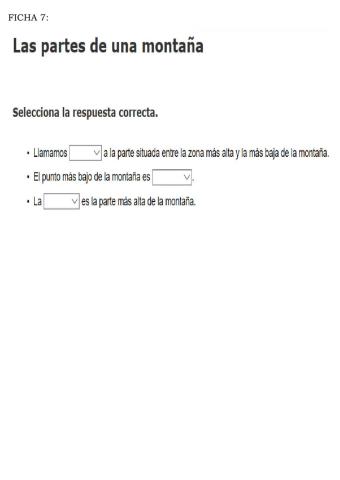 Partes de la Montaña