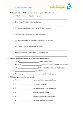Present simple vs present continuous