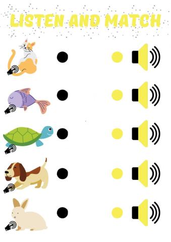 PETS. Listen and match