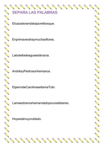 Separar palabras