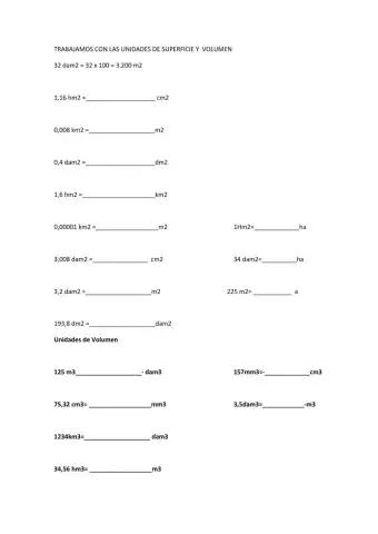 Unidades de superficie y volumen