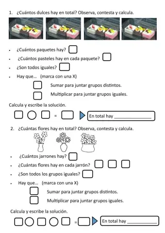 Problemas sumar y multiplicar