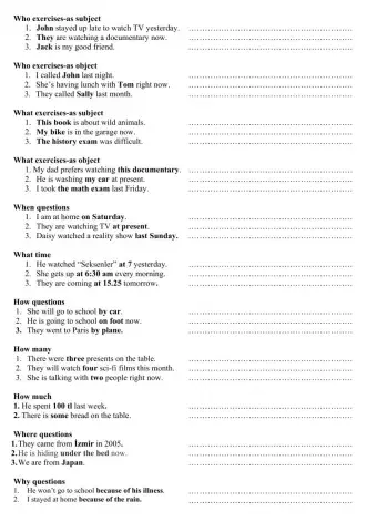 Question exercises 3