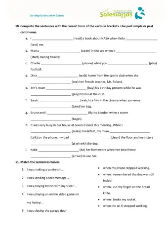 Past simple vs past continuous