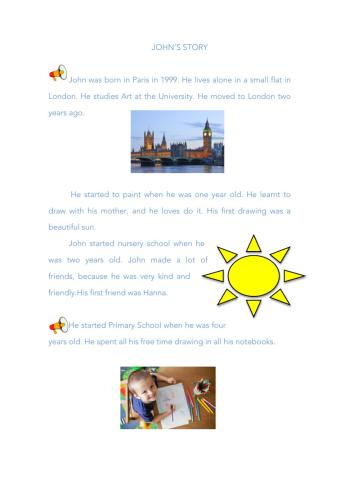 John'S Story. Comprehensive Reading 2
