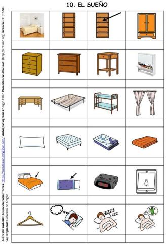 Vocabulario de la habitación