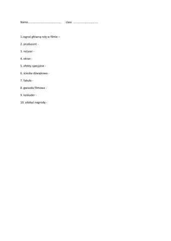 Klasa 7 unit 7 short test