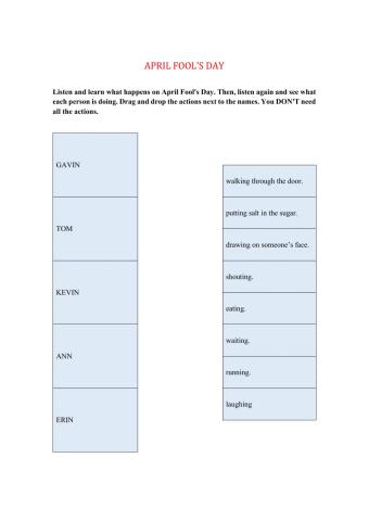 Tenses - April Fool's Day