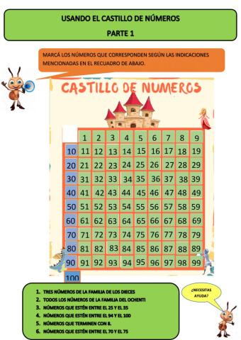 Actividad: encontrando números en el castillo de números parte 3