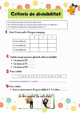 Criteris de divisibilitat