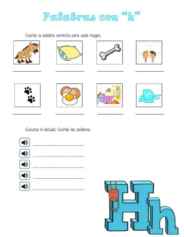 Palabras con h