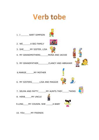 Verb to be+ the family