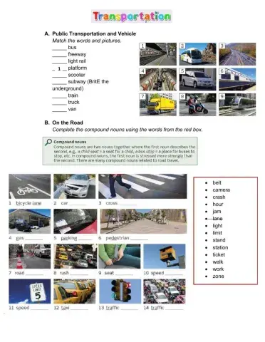 Transportation (Vocabulary Time)