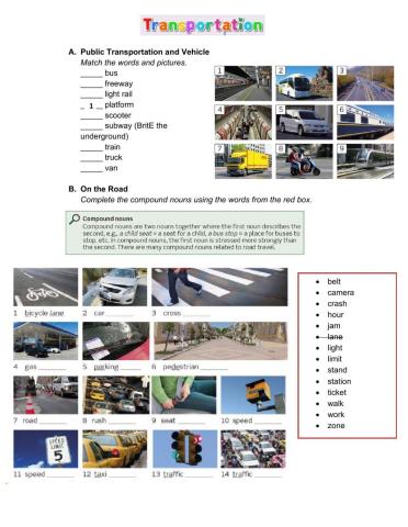 Transportation (Vocabulary Time)