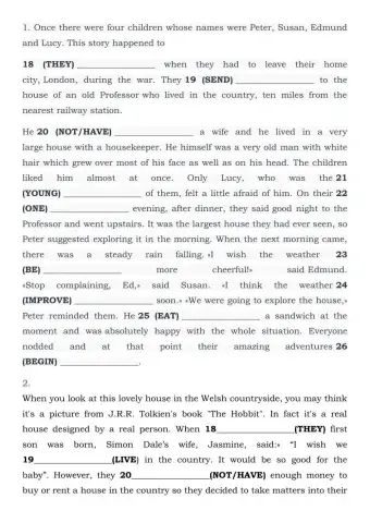 Word formation (ОГЭ) Houses