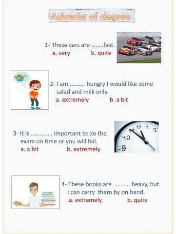 Adverbs of degree