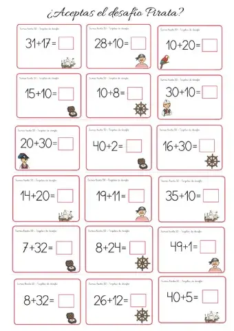 Cálculo mental sumas