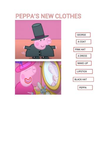 Peppa pig's new clothes