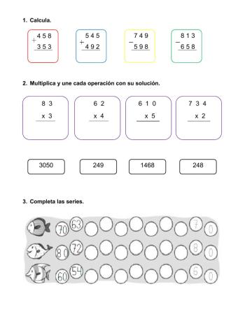 Operaciones, Euros y el doble