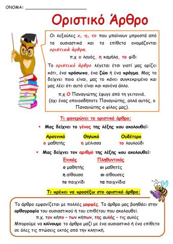 Oριστικό άρθρο