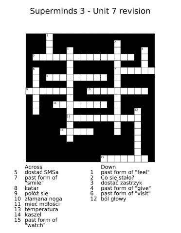 Superminds 3 - Unit 7-revision