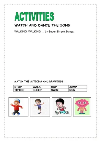Action verbs song
