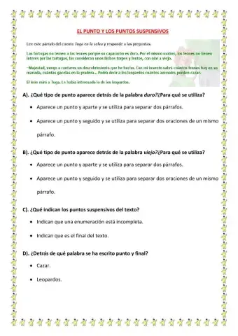 Punto y puntos suspensivos