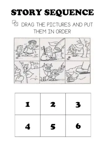 Story sequencing jack and the beanstalk