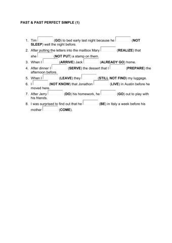 Past  perfect & past simple