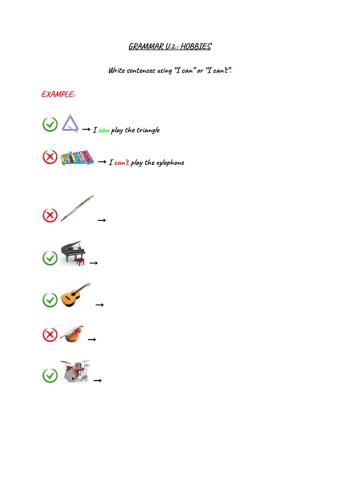 GRAMMAR U.2. HOBBIES 2nd grade