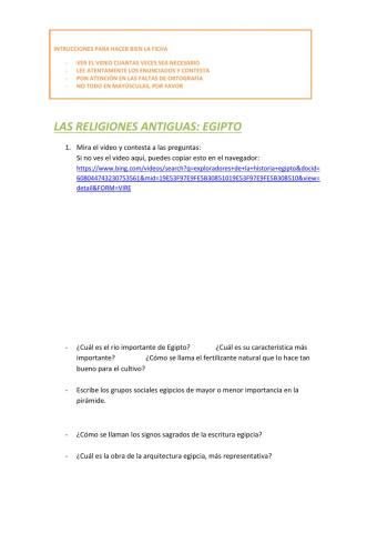Las religiones antiguas: Egipto