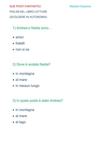 Lettura e comprensione