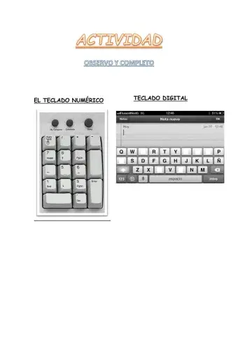 Teclado numérico y táctil