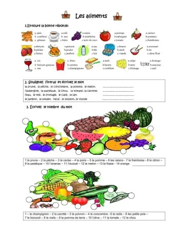 Les fruits et les légumes