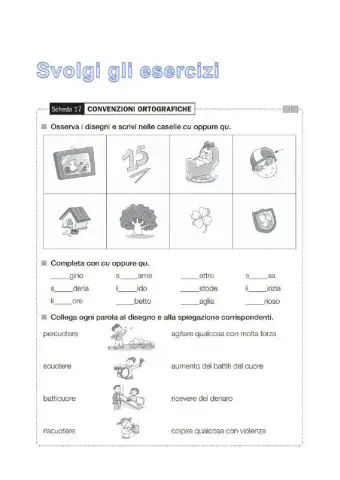 ESERCIZI CON CU CQ QU