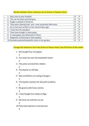 Active Voice vs Passive Voice