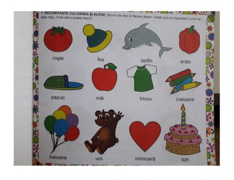 Invat culoarea rosie