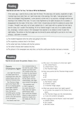 To the Top 3.Reading Test. Term 2