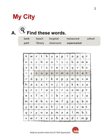 Places Crossword