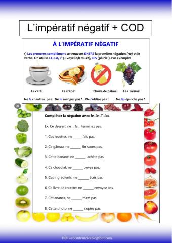 L'impératif négatif COD