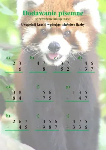 Dodawanie pisemne